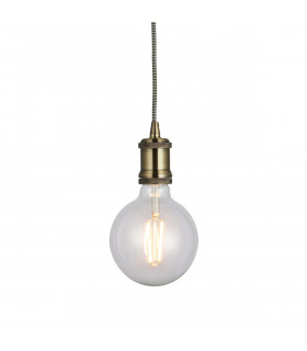 Cambourne 1 Light Pendant Antique Brass Plate