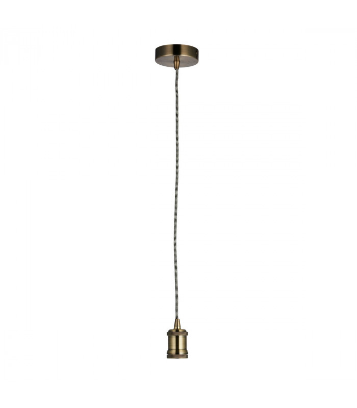 Cambourne 1 Light Pendant Antique Brass Plate-6