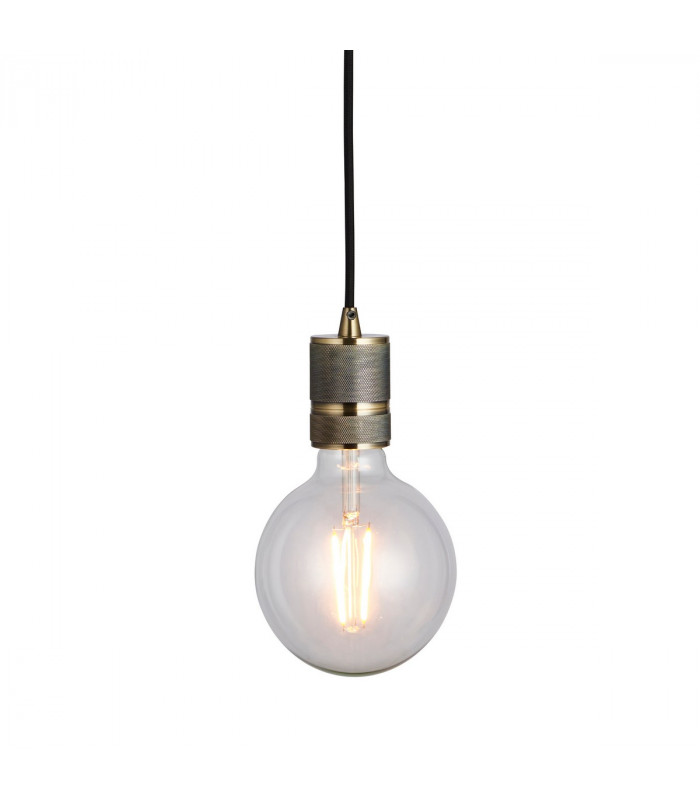 Urban 1 Light Pendant Antique Brass Plate