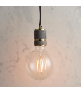 Urban 1 Light Pendant Antique Brass Plate-1