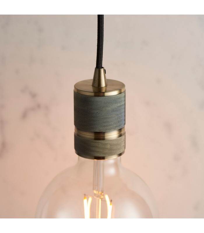 Urban 1 Light Pendant Antique Brass Plate-2