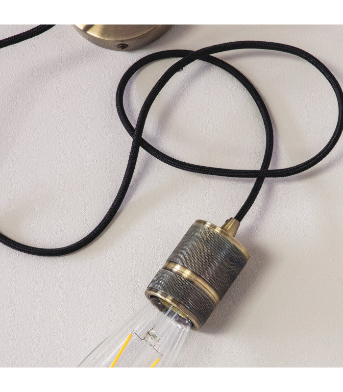 Urban 1 Light Pendant Antique Brass Plate-3