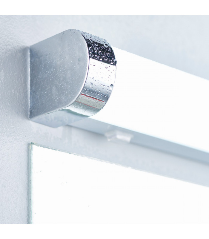 Moda LED 1 Light Bathroom Wall White Ribbed-5