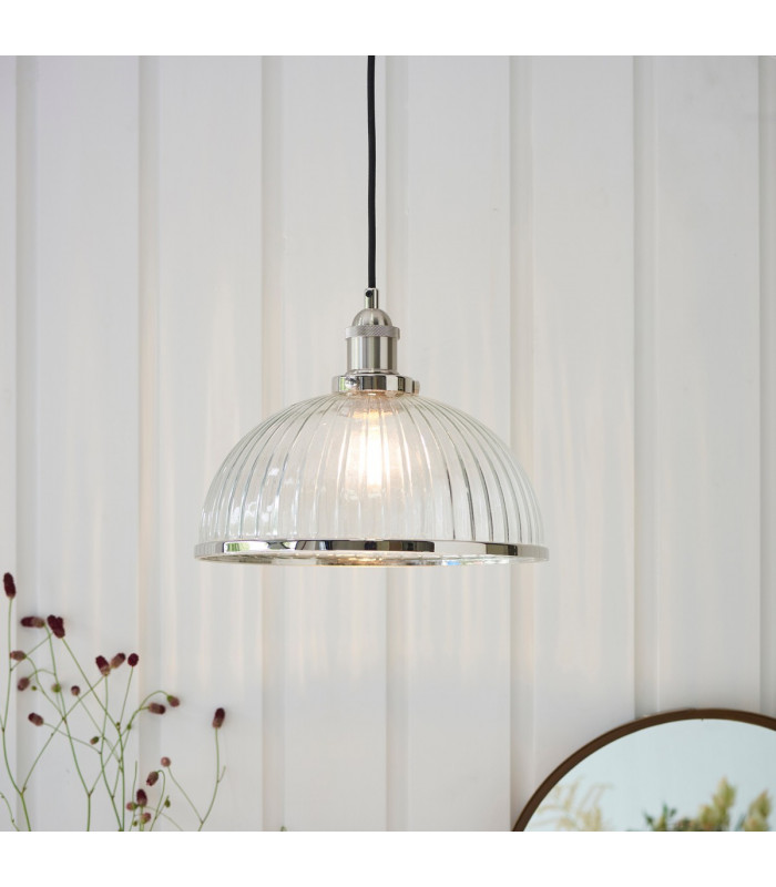 Hansen 1 Light Pendant Bright Nickel-1