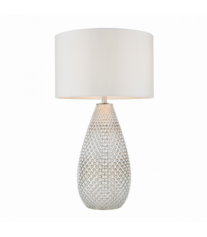 Livia 1 Light Table Lamp Silver Mercury Glass