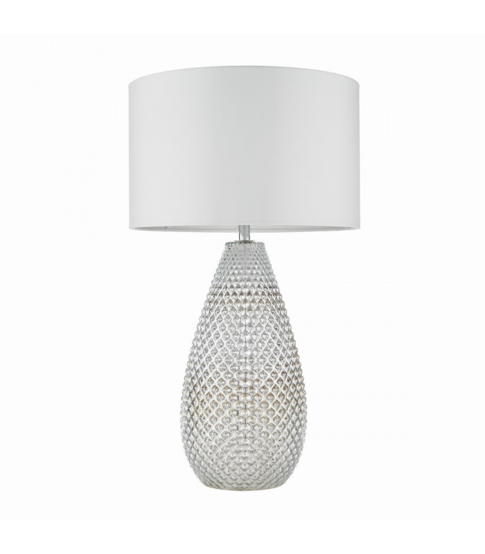Livia 1 Light Table Lamp Silver Mercury Glass-4