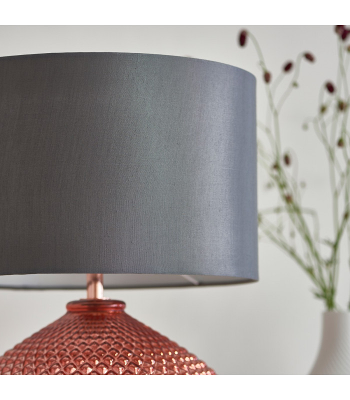 Livia 1 Light Table Lamp Copper Plated Glass-2