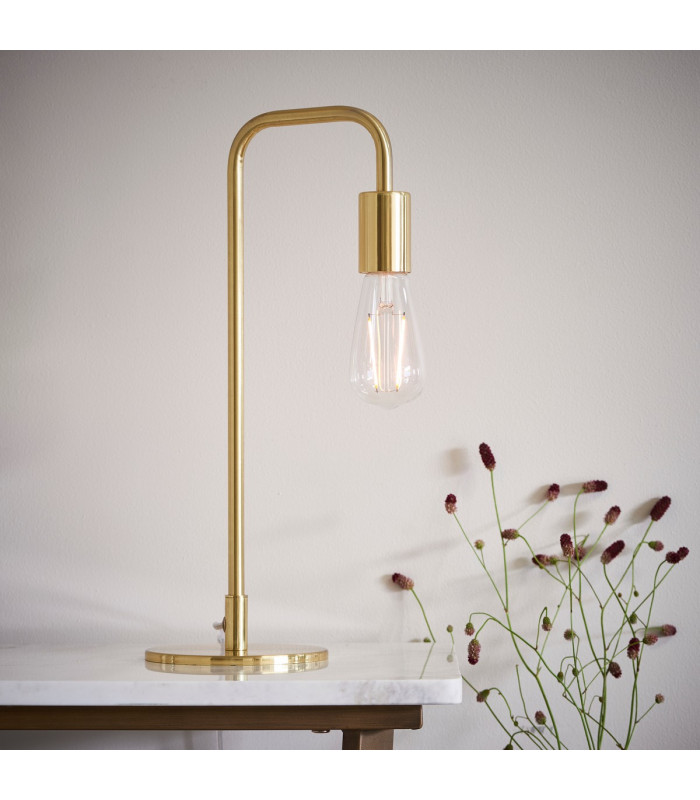 Rubens 1 Light Table Lamp Satin Brushed Gold Plate-1