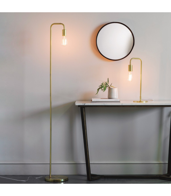 Rubens 1 Light Table Lamp Satin Brushed Gold Plate-4