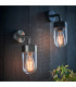 North 1 Light Outdoor Wall Light Brushed Stainless Steel & Clear Glass IP44-3