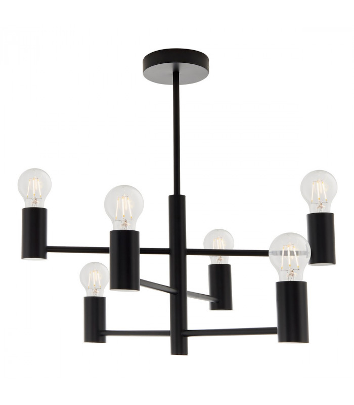 Studio 6 Light Semi Flush Light Matt Black
