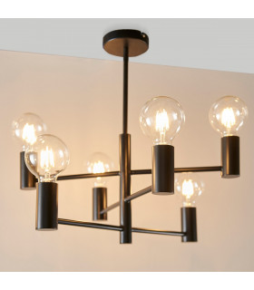 Studio 6 Light Semi Flush Light Matt Black-1