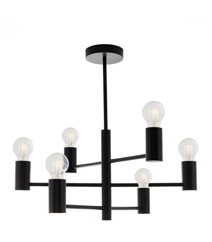Studio 6 Light Semi Flush Light Matt Black-5