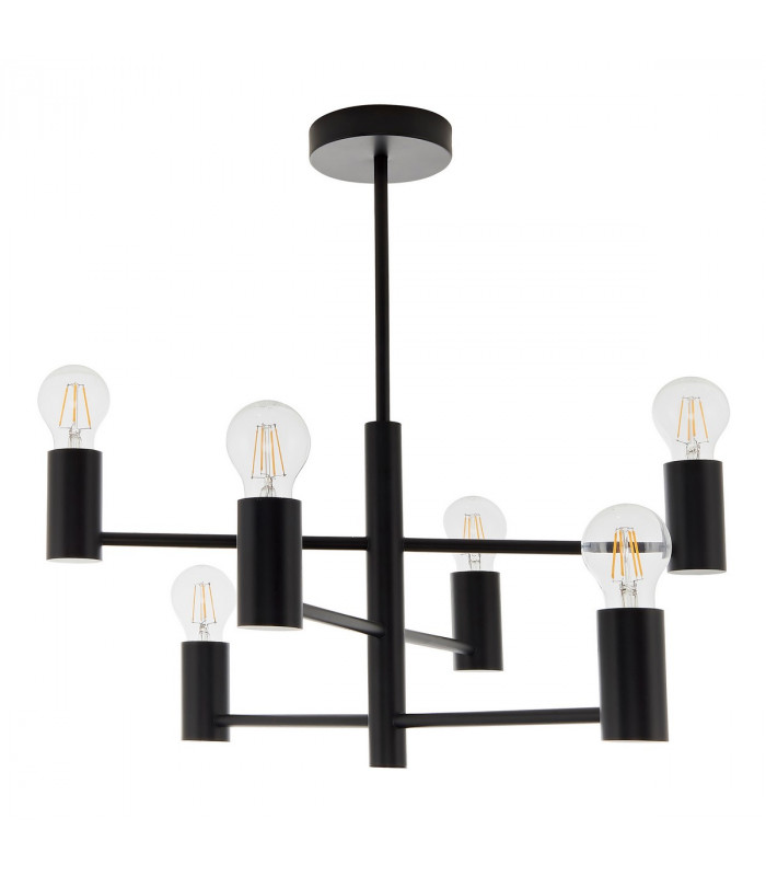 Studio 6 Light Semi Flush Light Matt Black-6