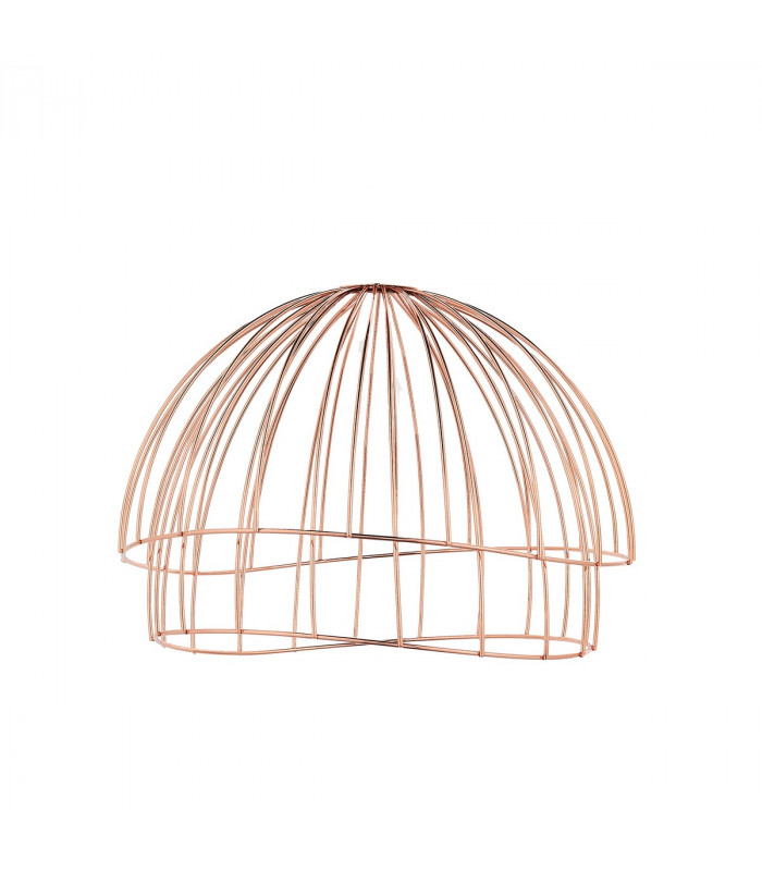 Jericho 1 Light Wire Ceiling Pendant Copper Plate