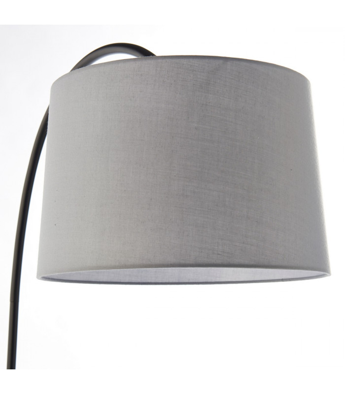 Carlson 1 Light Floor Light Matt Black & Light Grey Cotton Mix-5