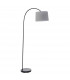 Carlson 1 Light Floor Light Matt Black & Light Grey Cotton Mix-6