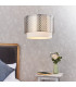 Gilli 3 Light Round Ceiling Pendant Satin Nickel Plate & Vintage White Linen-2