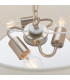 Gilli 3 Light Round Ceiling Pendant Satin Nickel Plate & Vintage White Linen-6