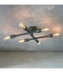 Pipe 6 Light Semi Flush Light Aged Pewter Paint-2
