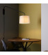 Carlson 1 Light Wall Light Matt Black & Light Grey Cotton Mix-1