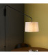Carlson 1 Light Wall Light Matt Black & Light Grey Cotton Mix-2
