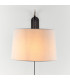 Carlson 1 Light Wall Light Matt Black & Light Grey Cotton Mix-6