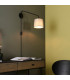 Carlson 1 Light Wall Light Matt Black & Light Grey Cotton Mix-3