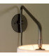 Carlson 1 Light Wall Light Matt Black & Light Grey Cotton Mix-4