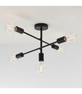 Studio 5 Light Semi Flush Light Matt Black-1