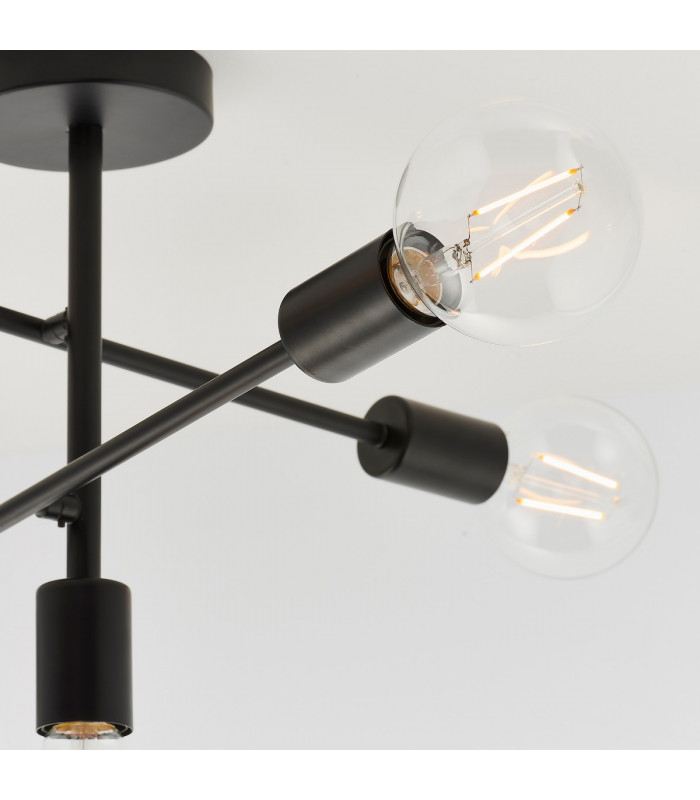 Studio 5 Light Semi Flush Light Matt Black-3