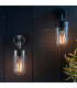 North 1 Light Outdoor Wall Light Textured Matt Black & Clear Glass IP44-4