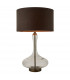 Caia 1 Light Table Light Smokey Grey Tinted Glass & Aged Pewter