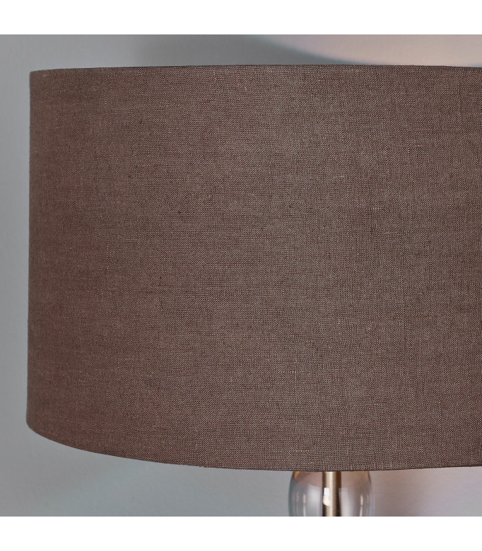 Caia 1 Light Table Light Smokey Grey Tinted Glass & Aged Pewter, E27