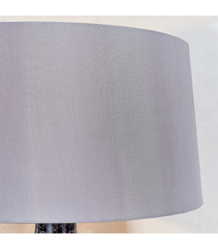 Ilsa 1 Light Table Light Grey Black Painted Glass & Matt Nickel Plate-6