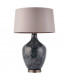 Ilsa 1 Light Table Light Grey Black Painted Glass & Matt Nickel Plate, E27