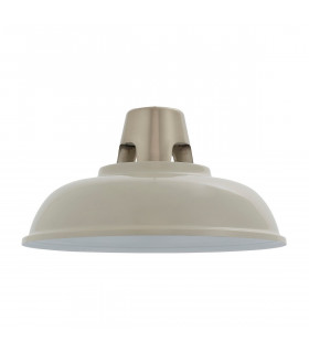 Henley 1 Light Ceiling Pendant Gloss Taupe & Satin Nickel Plate