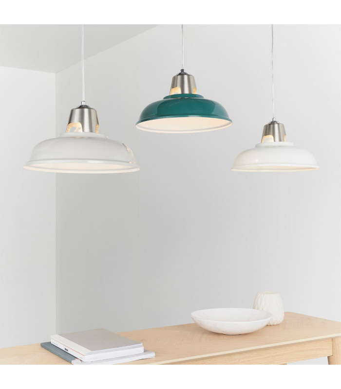 Henley 1 Light Ceiling Pendant Gloss Taupe & Satin Nickel Plate-4