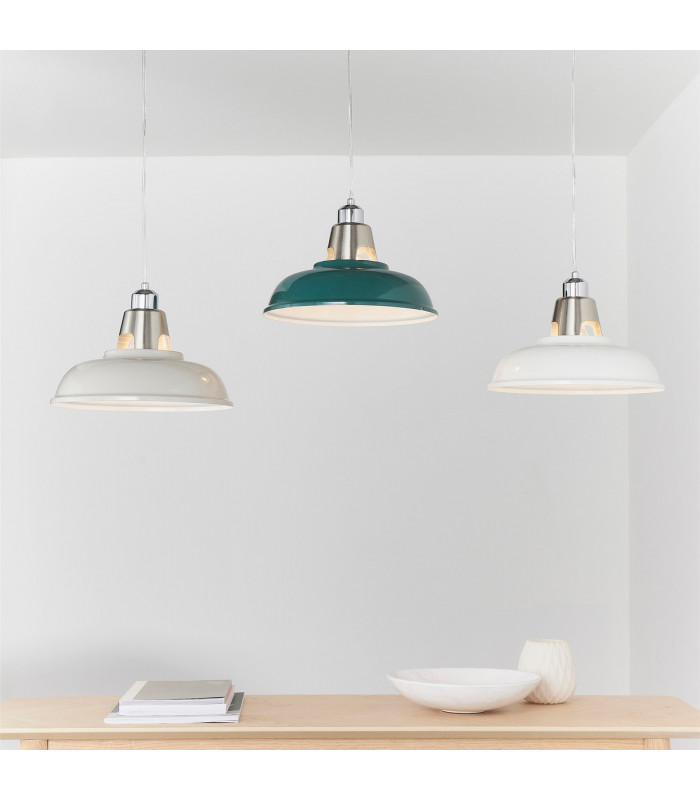 Henley 1 Light Ceiling Pendant Gloss Taupe & Satin Nickel Plate-5