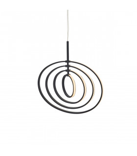 Avali LED Ceiling Pendant Matt Black & White Acrylic