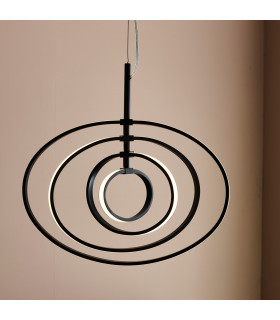 Avali LED Ceiling Pendant Matt Black & White Acrylic-1