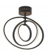 Avali LED Semi Flush Light Matt Black & White Acrylic