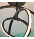 Avali LED Semi Flush Light Matt Black & White Acrylic-4