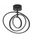 Avali LED Semi Flush Light Matt Black & White Acrylic-5