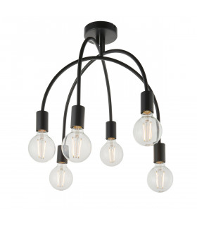 Studio 6 Light Semi Flush Light Matt Black