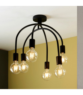 Studio 6 Light Semi Flush Light Matt Black-1
