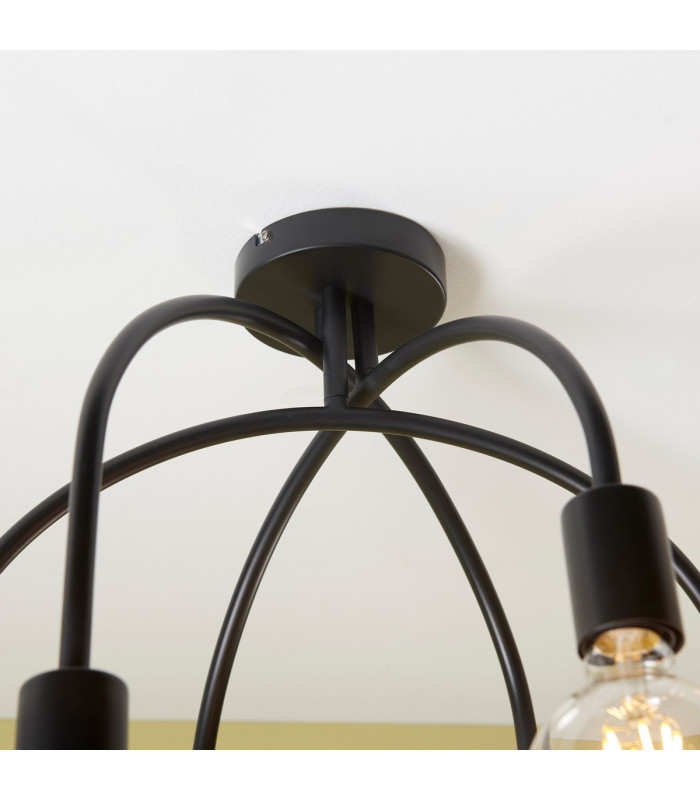 Studio 6 Light Semi Flush Light Matt Black-4