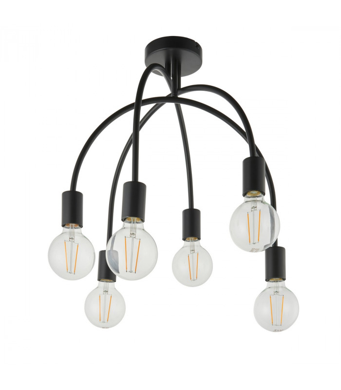Studio 6 Light Semi Flush Light Matt Black-6