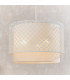Gilli 3 Light Round Ceiling Pendant Chalk White & Pale Grey Cotton-1