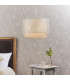 Gilli 3 Light Round Ceiling Pendant Chalk White & Pale Grey Cotton-2